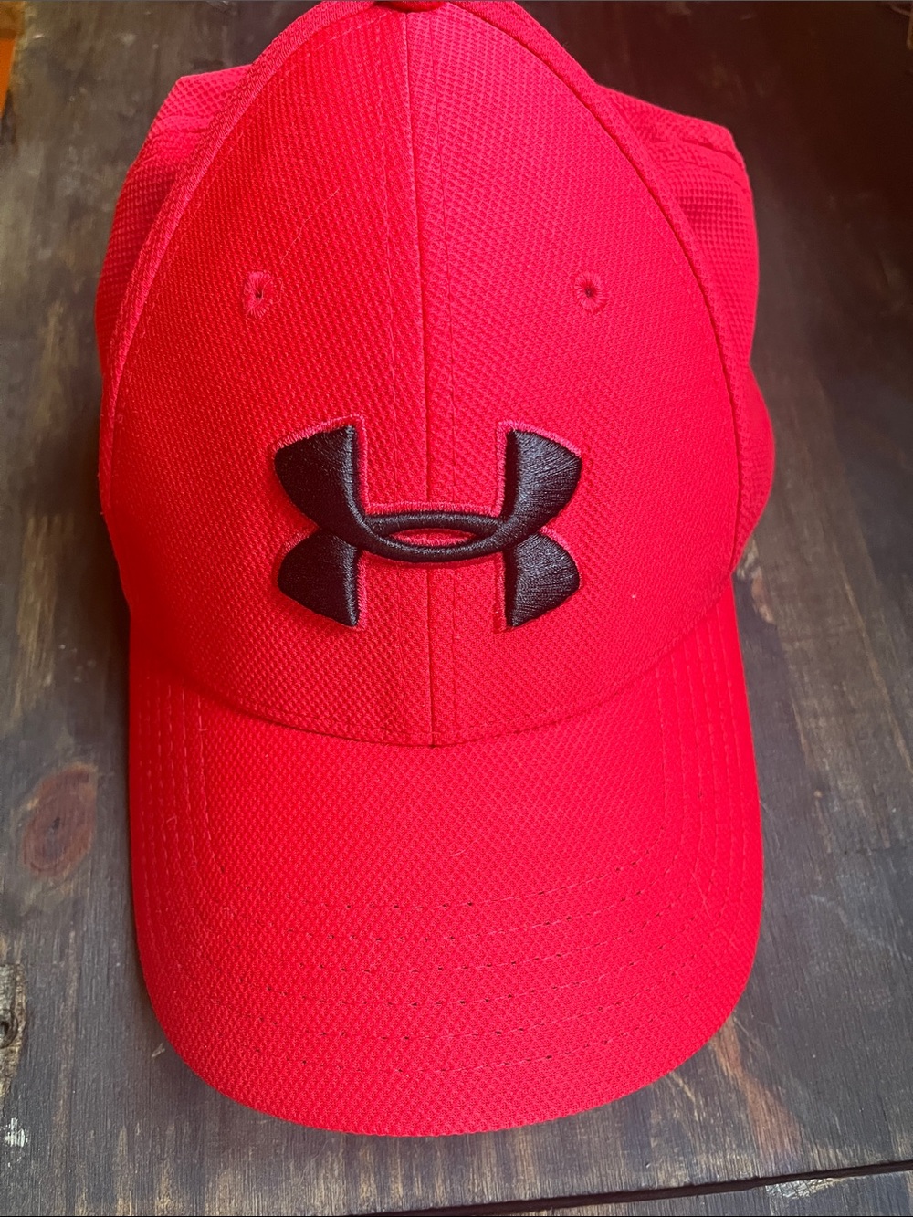 Under Armour Red Baseball Cap with Black Logo